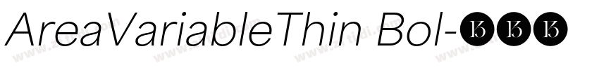 AreaVariableThin Bol字体转换